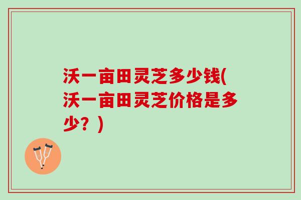 沃一亩田灵芝多少钱(沃一亩田灵芝价格是多少？)