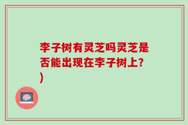 李子树有灵芝吗灵芝是否能出现在李子树上？)