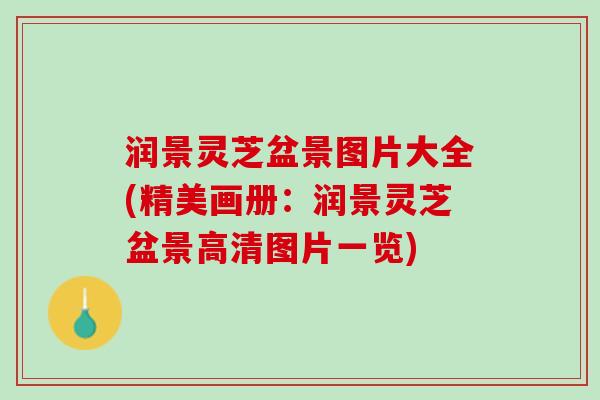 润景灵芝盆景图片大全(精美画册：润景灵芝盆景高清图片一览)