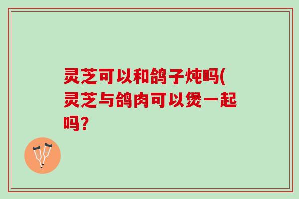灵芝可以和鸽子炖吗(灵芝与鸽肉可以煲一起吗？
