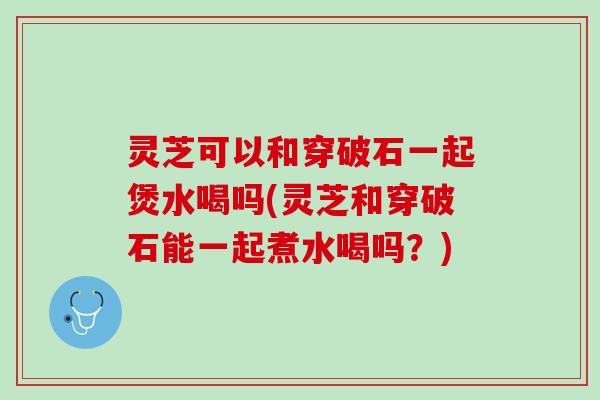 灵芝可以和穿破石一起煲水喝吗(灵芝和穿破石能一起煮水喝吗？)