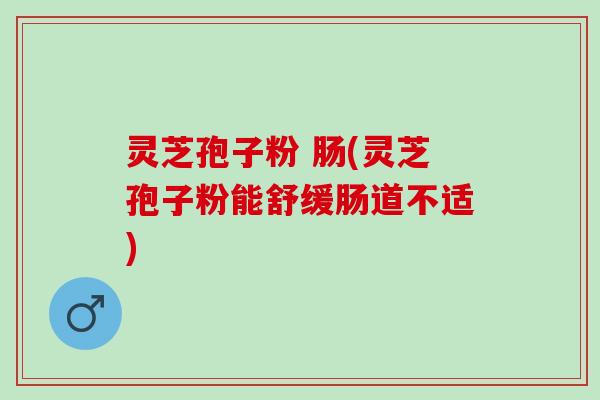 灵芝孢子粉 肠(灵芝孢子粉能舒缓肠道不适) 灵芝孢子粉 肠(灵芝孢子粉能舒缓肠道不适)
