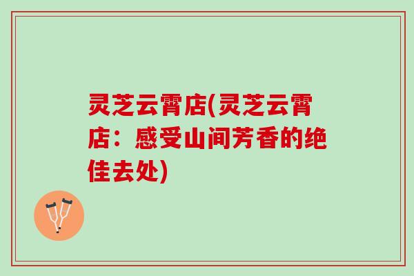 灵芝云霄店(灵芝云霄店：感受山间芳香的绝佳去处)