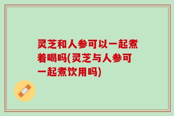 灵芝和人参可以一起煮着喝吗(灵芝与人参可一起煮饮用吗)