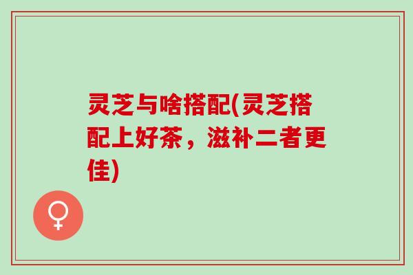 灵芝与啥搭配(灵芝搭配上好茶，滋补二者更佳)
