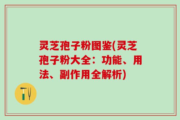 灵芝孢子粉图鉴(灵芝孢子粉大全：功能、用法、副作用全解析)