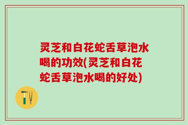 灵芝和白花蛇舌草泡水喝的功效(灵芝和白花蛇舌草泡水喝的好处)