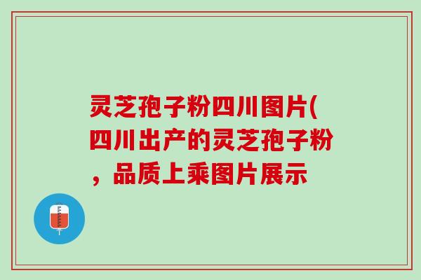 灵芝孢子粉四川图片(四川出产的灵芝孢子粉，品质上乘图片展示