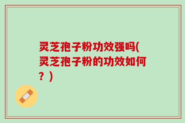 灵芝孢子粉功效强吗(灵芝孢子粉的功效如何？)