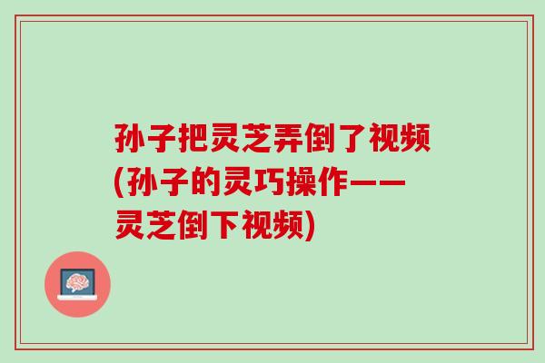 孙子把灵芝弄倒了视频(孙子的灵巧操作——灵芝倒下视频)