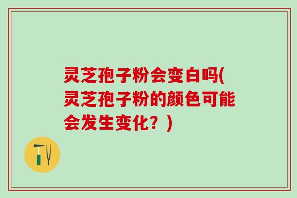 灵芝孢子粉会变白吗(灵芝孢子粉的颜色可能会发生变化？)