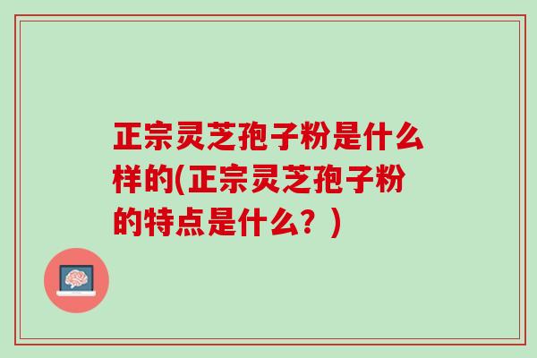 正宗灵芝孢子粉是什么样的(正宗灵芝孢子粉的特点是什么？)