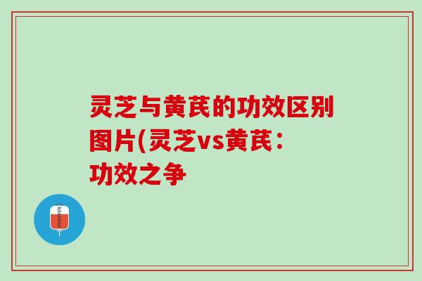 灵芝与黄芪的功效区别图片(灵芝vs黄芪：功效之争