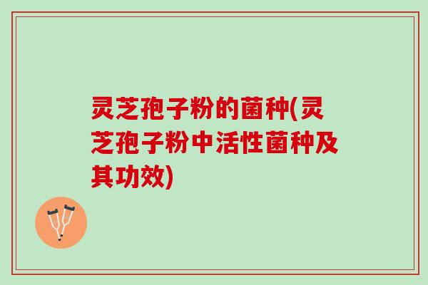 灵芝孢子粉的菌种(灵芝孢子粉中活性菌种及其功效)