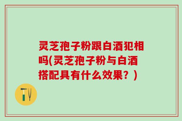 灵芝孢子粉跟白酒犯相吗(灵芝孢子粉与白酒搭配具有什么效果？)