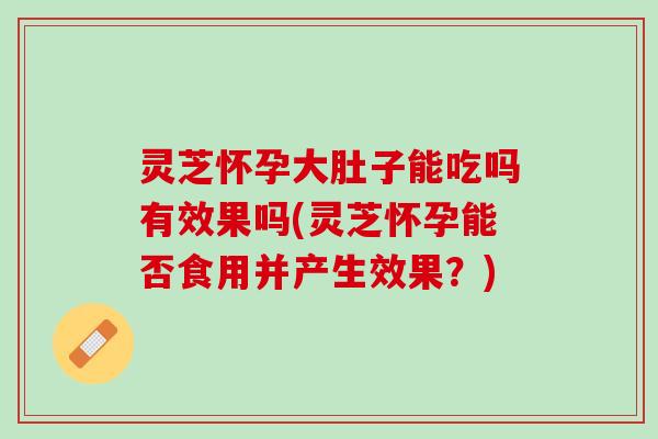 灵芝怀孕大肚子能吃吗有效果吗(灵芝怀孕能否食用并产生效果？)