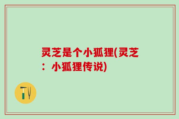 灵芝是个小狐狸(灵芝：小狐狸传说)