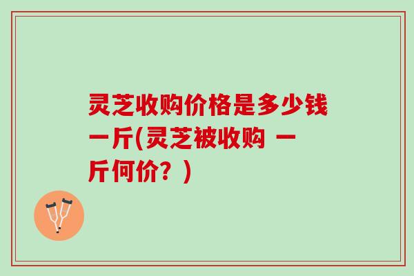 灵芝收购价格是多少钱一斤(灵芝被收购 一斤何价？)