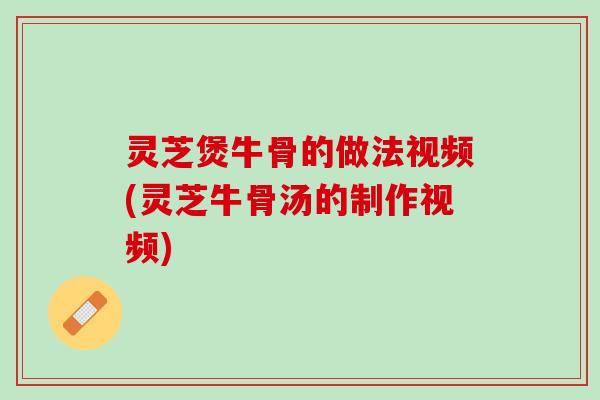 灵芝煲牛骨的做法视频(灵芝牛骨汤的制作视频)