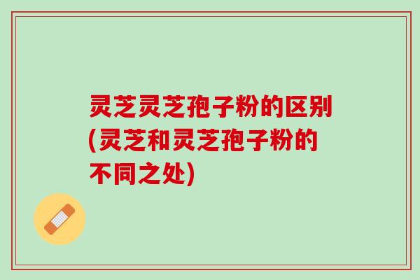 灵芝灵芝孢子粉的区别(灵芝和灵芝孢子粉的不同之处)