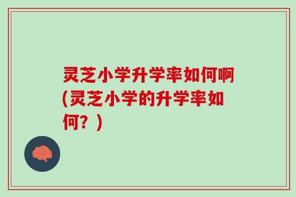 灵芝小学升学率如何啊(灵芝小学的升学率如何？)