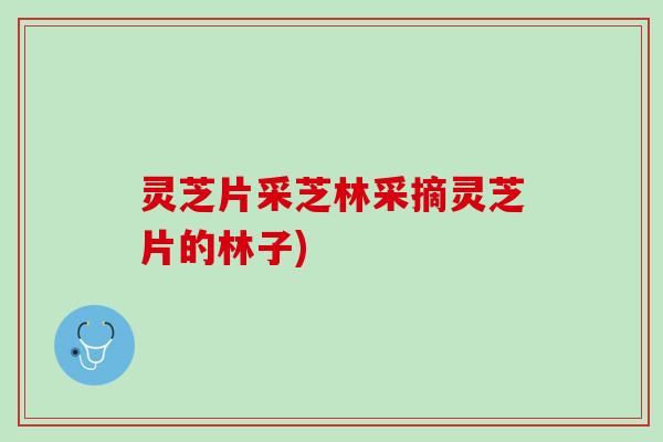 灵芝片采芝林采摘灵芝片的林子) 灵芝片采芝林采摘灵芝片的林子)