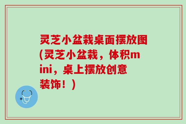 灵芝小盆栽桌面摆放图(灵芝小盆栽，体积mini，桌上摆放创意装饰！)