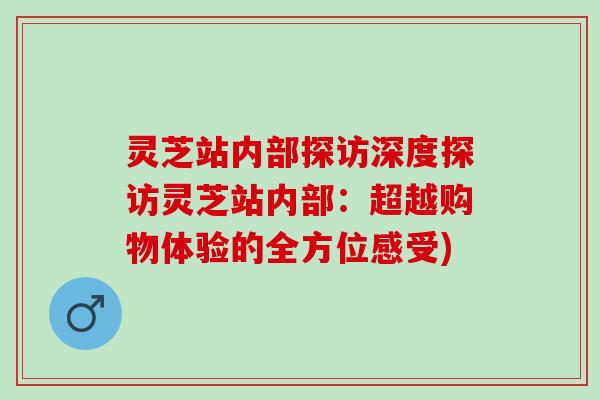 灵芝站内部探访深度探访灵芝站内部：超越购物体验的全方位感受)