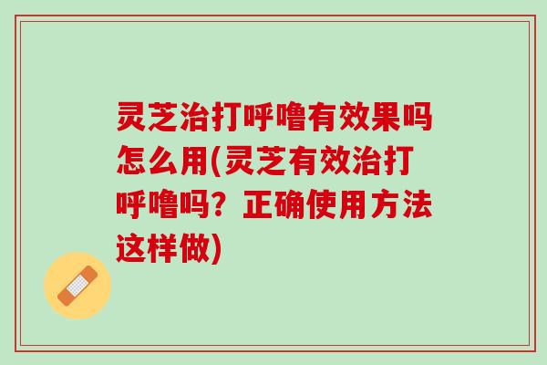 灵芝治打呼噜有效果吗怎么用(灵芝有效治打呼噜吗？正确使用方法这样做)
