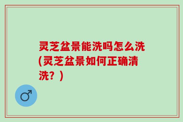 灵芝盆景能洗吗怎么洗(灵芝盆景如何正确清洗？)