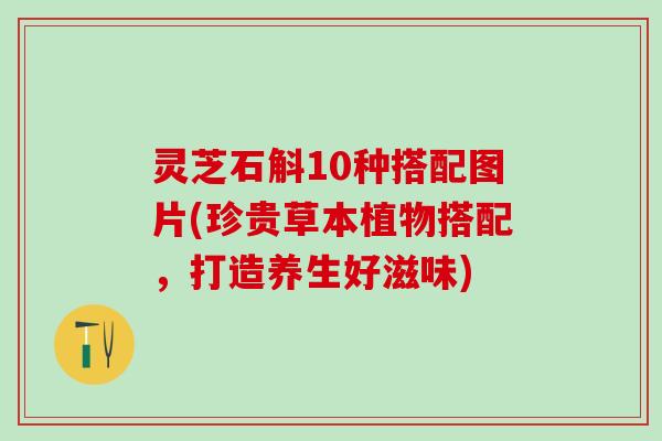 灵芝石斛10种搭配图片(珍贵草本植物搭配，打造养生好滋味)