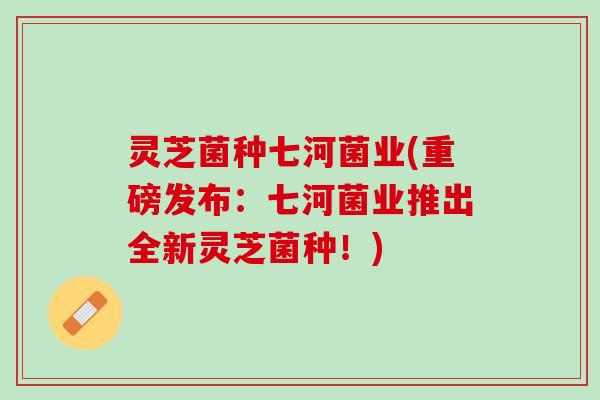 灵芝菌种七河菌业(重磅发布：七河菌业推出全新灵芝菌种！)