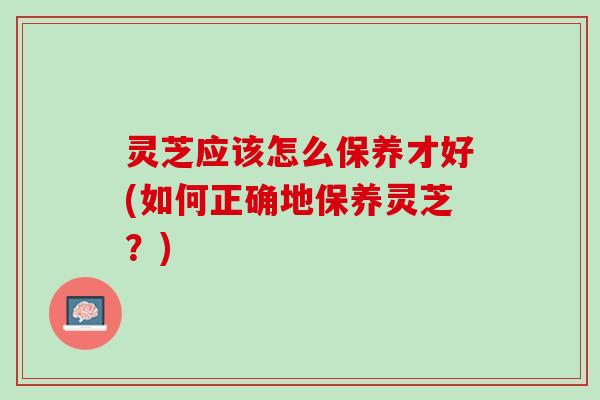 灵芝应该怎么保养才好(如何正确地保养灵芝？)