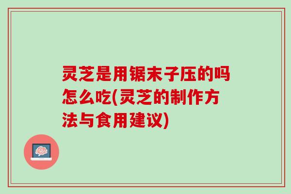 灵芝是用锯末子压的吗怎么吃(灵芝的制作方法与食用建议)