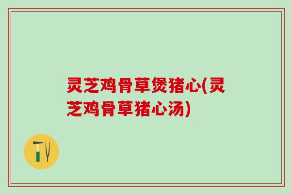 灵芝鸡骨草煲猪心(灵芝鸡骨草猪心汤) 灵芝鸡骨草煲猪心(灵芝鸡骨草猪心汤)