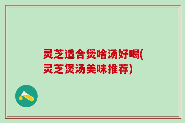 灵芝适合煲啥汤好喝(灵芝煲汤美味推荐)
