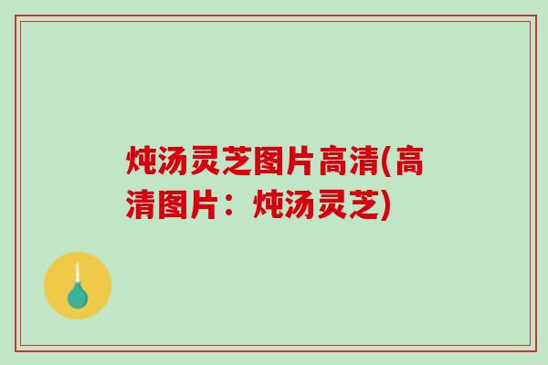炖汤灵芝图片高清(高清图片：炖汤灵芝)