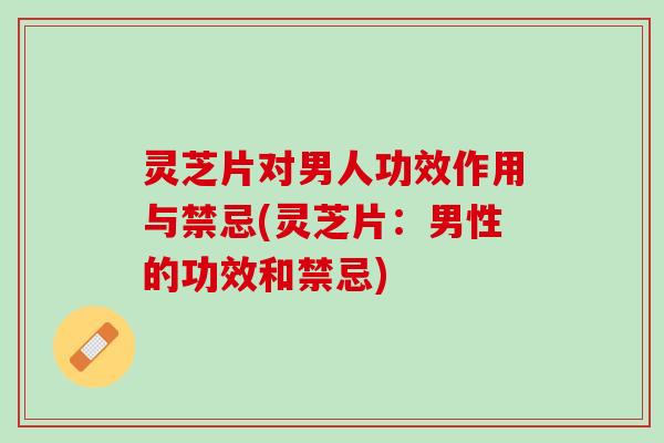灵芝片对男人功效作用与禁忌(灵芝片：男性的功效和禁忌)