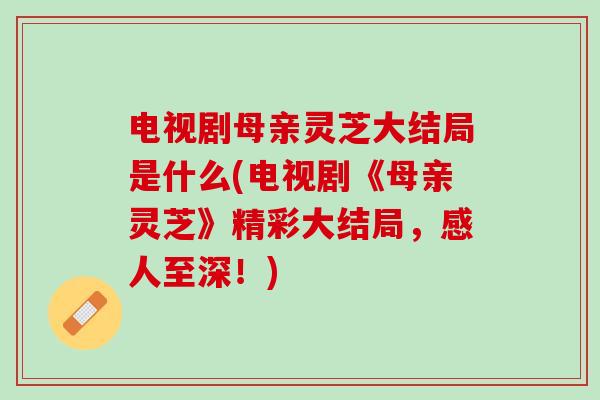 电视剧母亲灵芝大结局是什么(电视剧《母亲灵芝》精彩大结局，感人至深！)