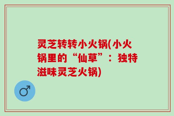 灵芝转转小火锅(小火锅里的“仙草”：独特滋味灵芝火锅)