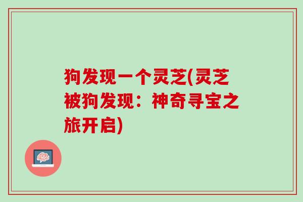 狗发现一个灵芝(灵芝被狗发现：神奇寻宝之旅开启)