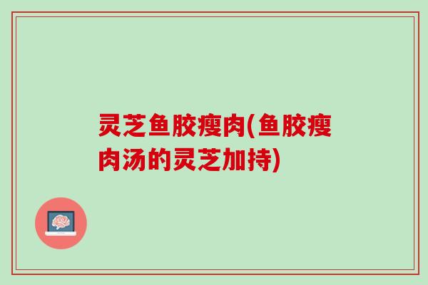 灵芝鱼胶瘦肉(鱼胶瘦肉汤的灵芝加持)