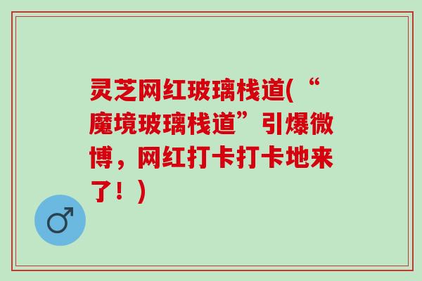 灵芝网红玻璃栈道(“魔境玻璃栈道”引爆微博，网红打卡打卡地来了！)