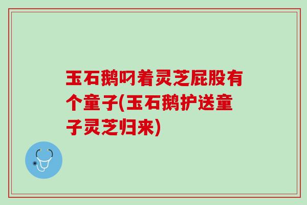 玉石鹅叼着灵芝屁股有个童子(玉石鹅护送童子灵芝归来)