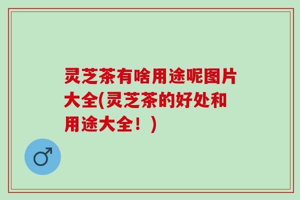 灵芝茶有啥用途呢图片大全(灵芝茶的好处和用途大全！)