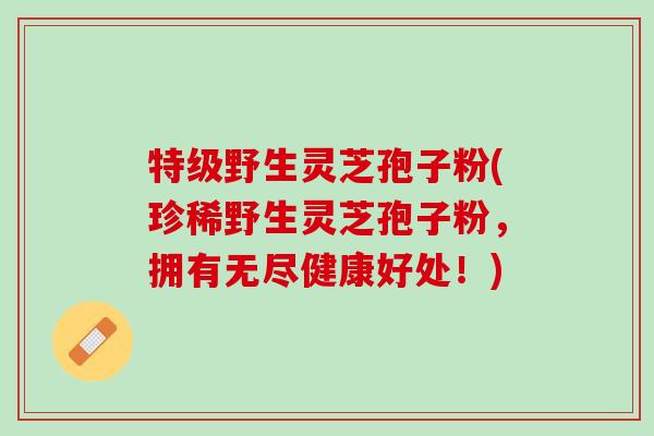 特级野生灵芝孢子粉(珍稀野生灵芝孢子粉，拥有无尽健康好处！)