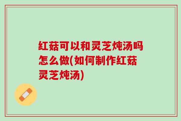 红菇可以和灵芝炖汤吗怎么做(如何制作红菇灵芝炖汤)