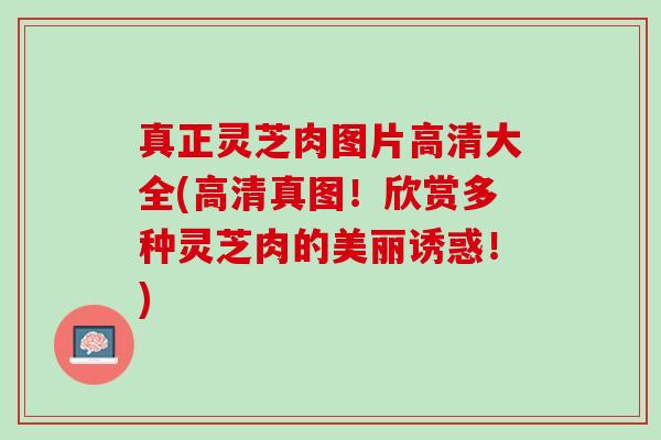 真正灵芝肉图片高清大全(高清真图！欣赏多种灵芝肉的美丽诱惑！)