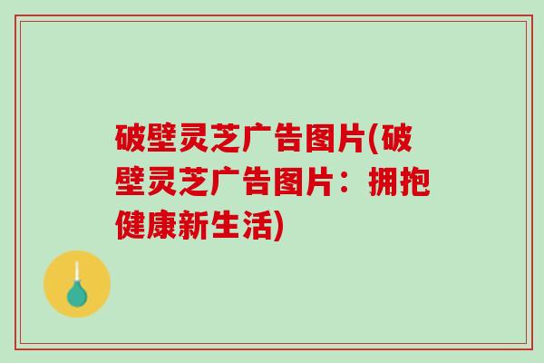 破壁灵芝广告图片(破壁灵芝广告图片：拥抱健康新生活)