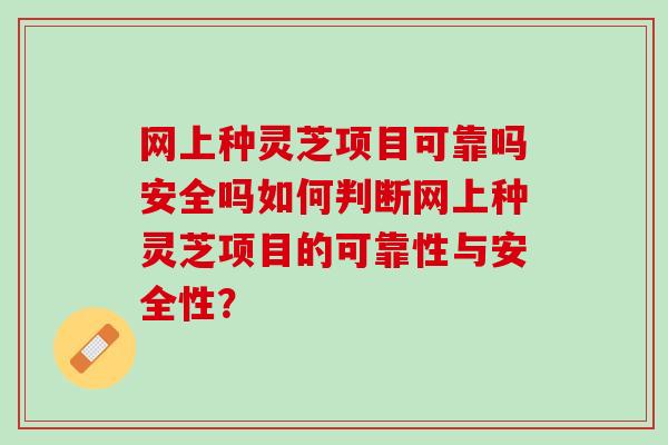 网上种灵芝项目可靠吗安全吗如何判断网上种灵芝项目的可靠性与安全性？
